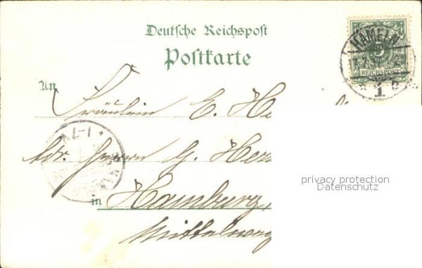 Hameln Weser Klütturm Rattenfänger Litho – Bild 2