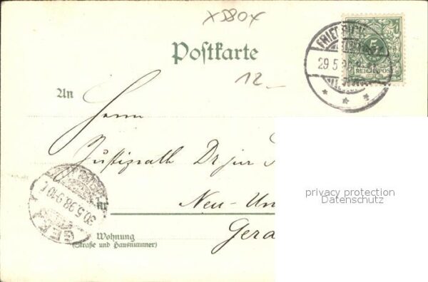 Friedrichroda Gedicht Fr. v. Bodenstedt Litho – Bild 2