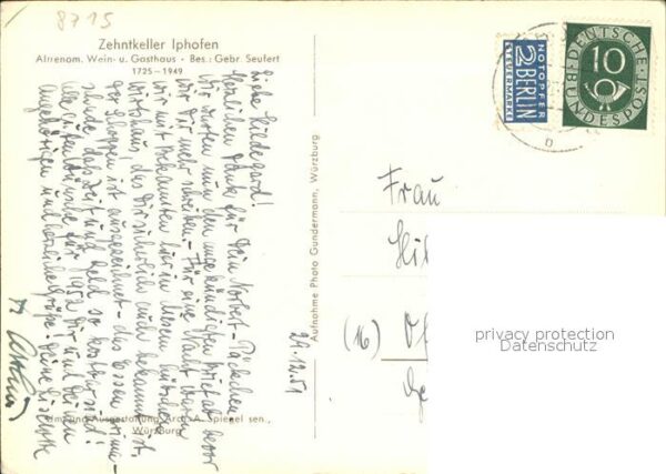 Iphofen Gasthaus Zehntkeller – Bild 2