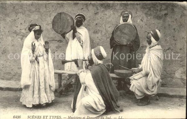 Typen Arabien Musikanten Musiciens et Danseus
