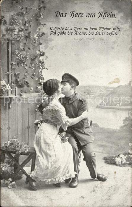 Poesie Krieg Das Herz am Rhein Verlag-WS-SB Nr. 1128