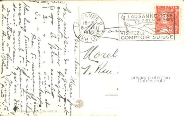 Verlag Phototypie Nr. 8461 Lausanne-Ouchy Alpes de Savoie – Bild 2