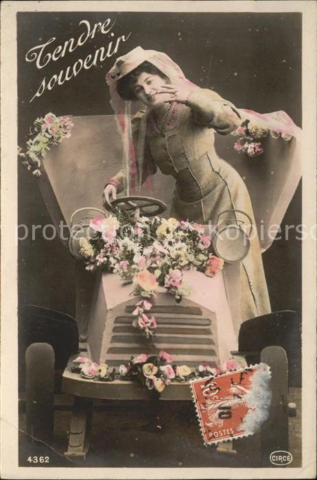 Foto Circe Nr. 4362 Oldtimer Frau Blumen