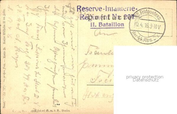 Wilhelm II Orden Pickelhaube Stempel Reserve-Infan – Bild 2