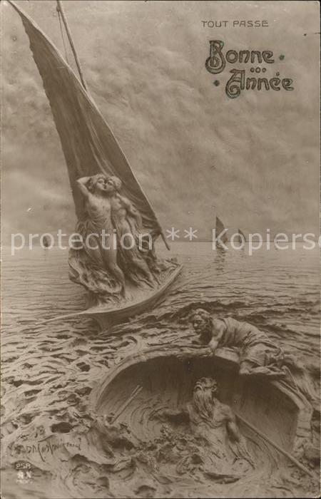 Foto AN Paris (Noyer) Nr. 258 Neujahr Segelboot