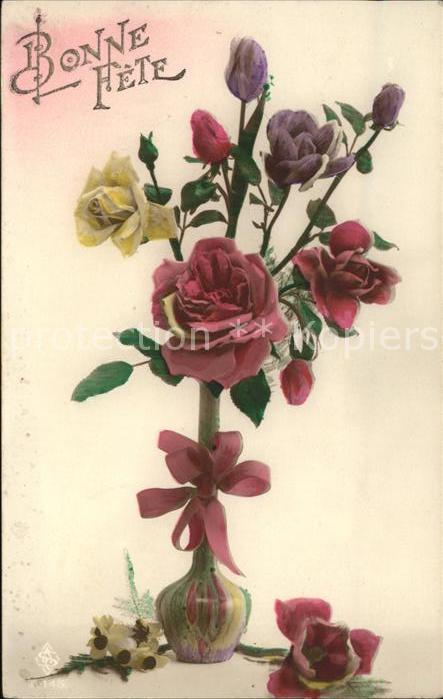 Rosen Vase Bonne Fete