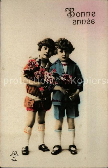 Verlag CP Nr. 744 Kinder Rosen Neujahr