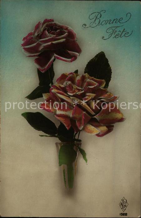 Foto AN Paris (Noyer) Nr. 1522 Bonne Fete Rosen