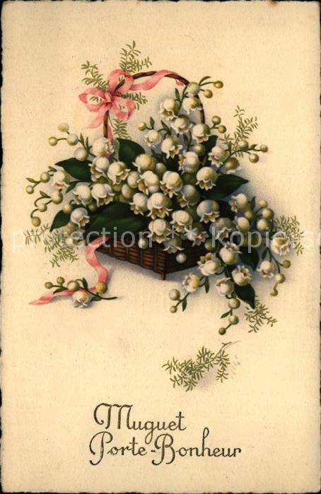 Maigloeckchen Korb Schleife Muguet