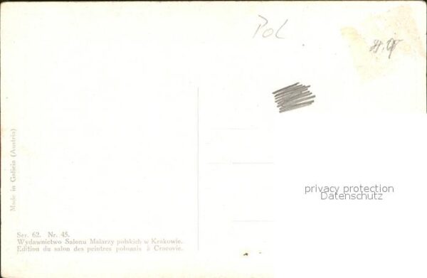 Kuenstlerkarte M. Pociecha Nr. 45 Polen – Bild 2