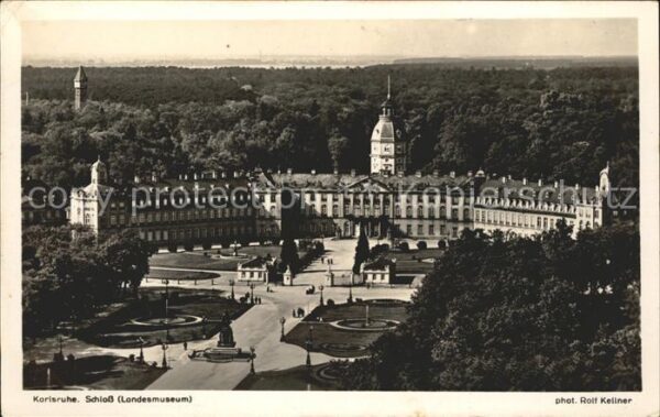 Foto Kellner Rolf Nr. 6425 Karlsruhe Schloss Landesmuseum