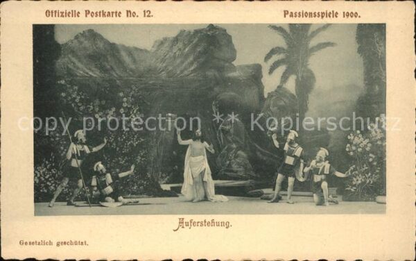 Passionsspiele Oberammergau Auferstehung Postkarte Nr. 12