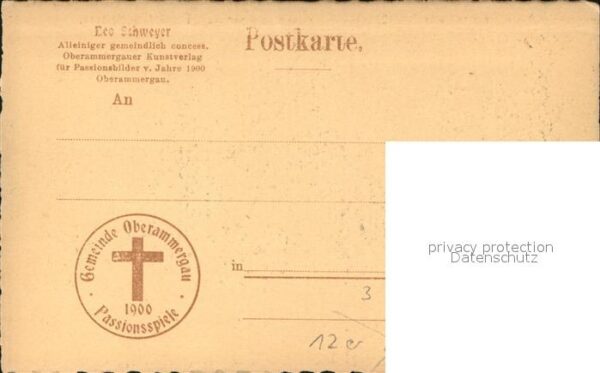 Passionsspiele Oberammergau Auferstehung Postkarte Nr. 12 – Bild 2