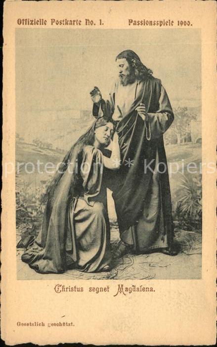 Passionsspiele Oberammergau Christus segner Magdalena Nr. 1 Leo Sch