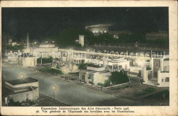 Exposition Arts Decoratifs Paris 1925 Esplanade des Invalides
