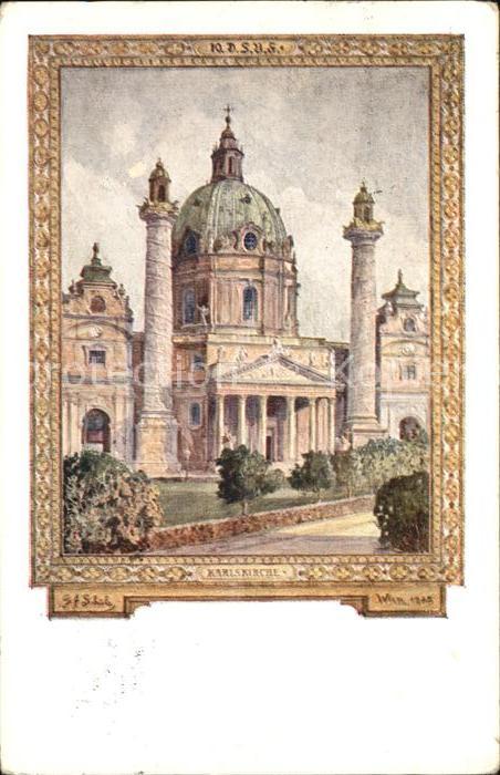 Saengerbundfest Wien Karlskirche Fest-Postkarte