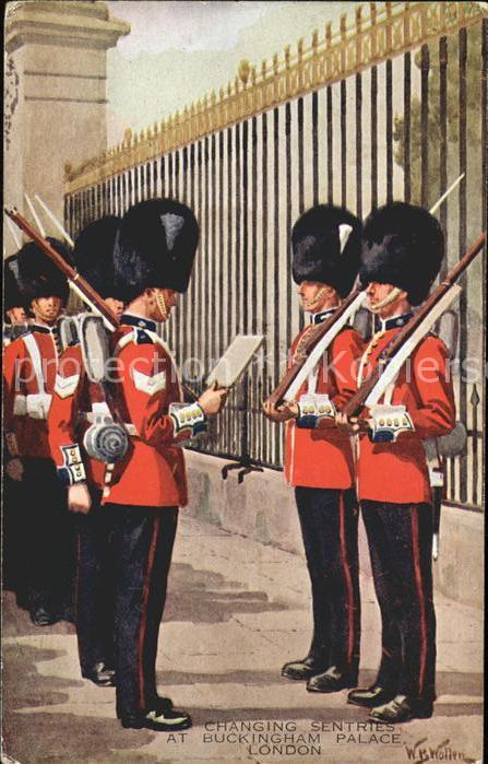 Leibgarde Wache Changing Sentries Buckingham Palace Lon