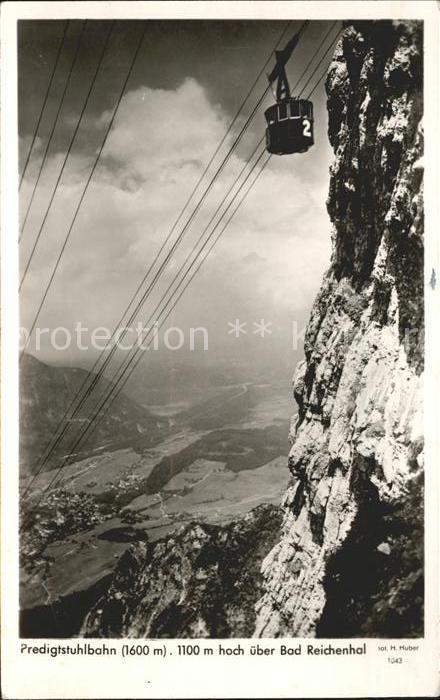 Foto Huber H. Nr. 1043 Seilbahn Predigtstuhlbahn Bad Reic