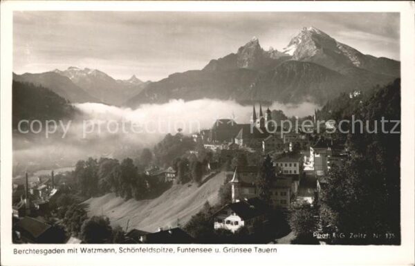 Foto Zeitz F.G. Nr. 135 Berchtesgaden Watzmann Schönfeldspi