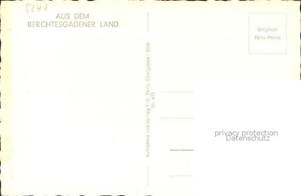 Foto Zeitz F.G. Nr. 615 Berchtesgaden Watzmann – Bild 2