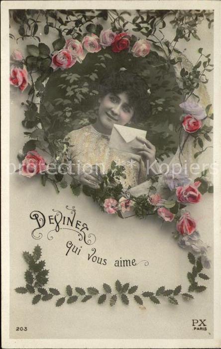 Rosen Mädchen Brief PX-Verlag Paris