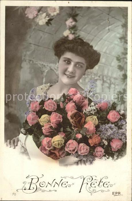 Foto EPR Nr. 70 Bonne Fete Frau Rosen