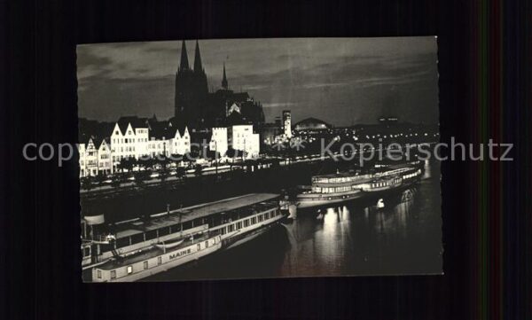 Dampfer Seitenrad Köln am Rhein Dom Dampfanlegestellen
