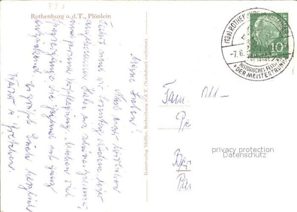 Moessler L. Rothenburg o.d.T. Plönlein – Bild 2