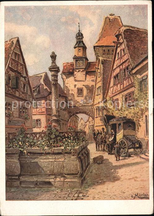 Moessler L. Rothenburg o. d. T. Markusturm Röderbog