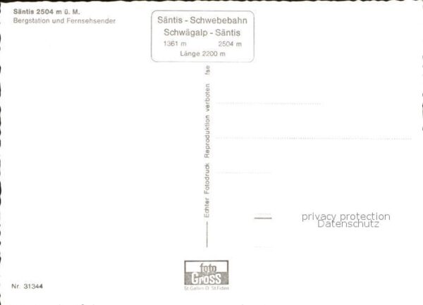 Seilbahn Säntis Bergstation Fernsehsender – Bild 2