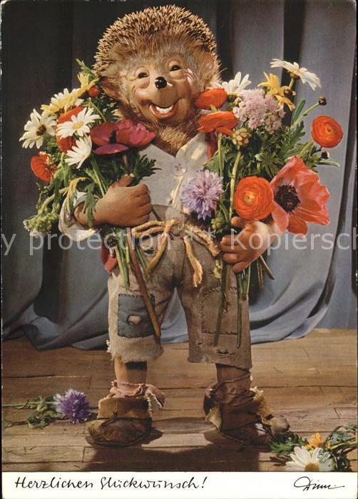 Mecki Nr. 302 Glückwunsch Blumen Rosen Margeriten