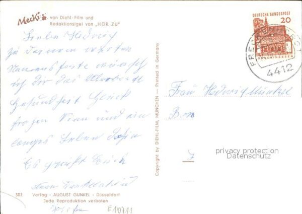 Mecki Nr. 302 Glückwunsch Blumen Rosen Margeriten – Bild 2