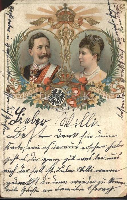 Adel Preussen Wilhelm II. Auguste Victoria Krone Wapp