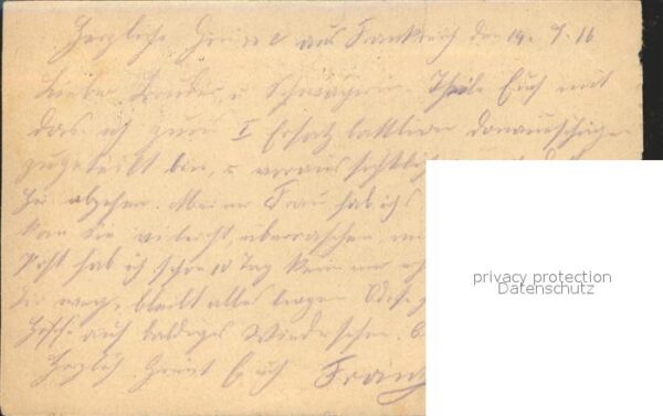 Feldpost-Stempel WK1 29. Inf.Div. 7. Bad. Inf. Regt. No. 142 – Bild 2