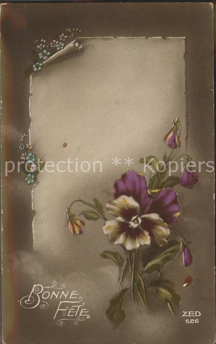 Verlag ZED Nr. 526 Blumen Bonne fete