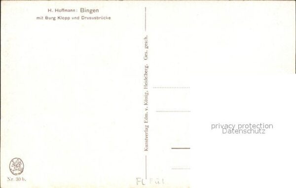 Bingen Rhein Burg Klopp und Drususbrücke Weinberge K – Bild 2