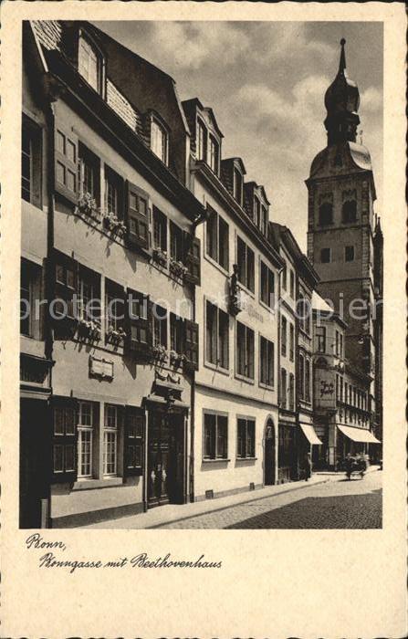 Bonn Rhein Bonngasse mit Beethovenhaus