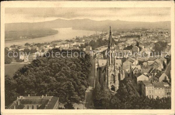 Bonn Rhein Panorama Blick vom Münsterturm Kirche R