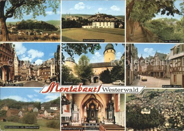 Montabaur Westerwald Schloss Jugendherberge Markt Fachwerk W