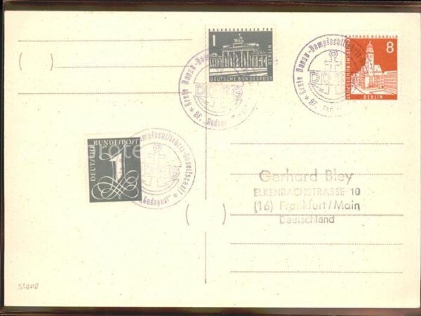 Frankfurt Main Stempel DDSG Donaudampfschiffahrtsgesel