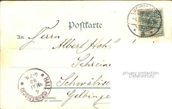 Heidelberg Neckar Schlosshof und Otto Heinrichsbau Künstl – Bild 2