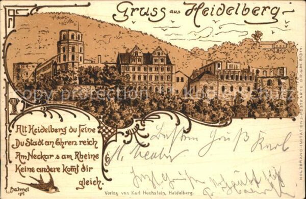 Heidelberg Neckar Schloss Gedicht