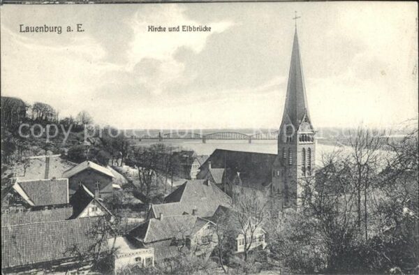 Lauenburg Elbe Kirche Elbbrücke