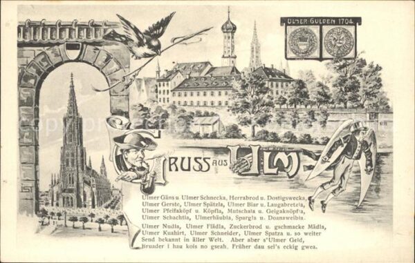 Ulm Donau Münster Ulmer Spatz Ulmer Gulden 1704
