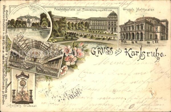 Karlsruhe Stadtgartensee Festhalle Friedrichsplat