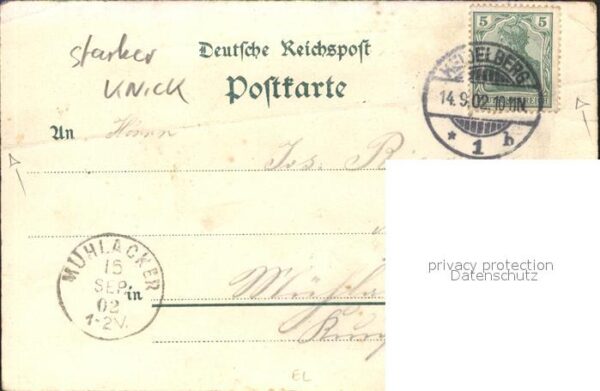 Heidelberg Neckar Weinhandlung Schwarz Goldene Sonne Schl – Bild 2