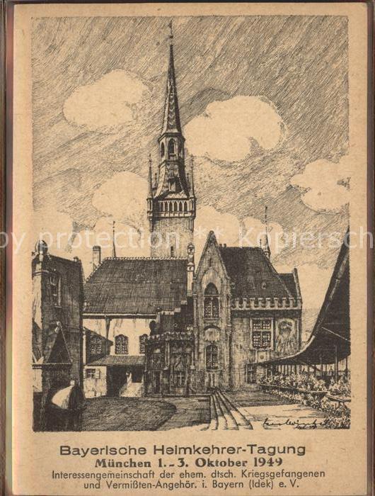 Muenchen Petersbergl Kirche Bayerische Heimkehre