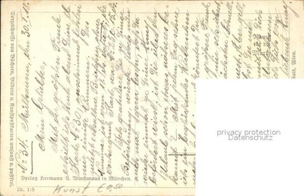Kuenstlerkarte M. Schlichting Luftschlösser Nr. 115 – Bild 2