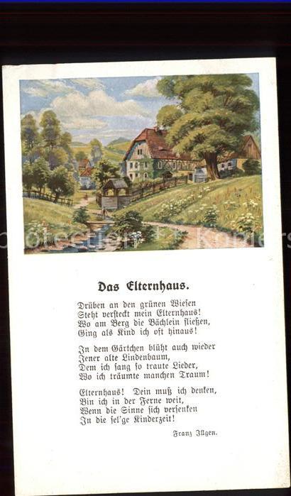 Liederkarte Das Elternhaus Franz Jügen