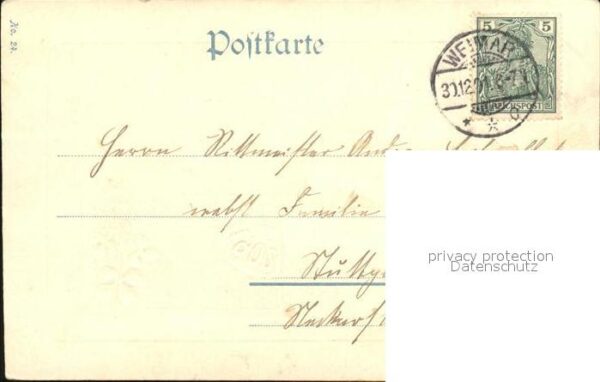 Neujahr Glück Kleeblätter Sterne 1902 – Bild 2